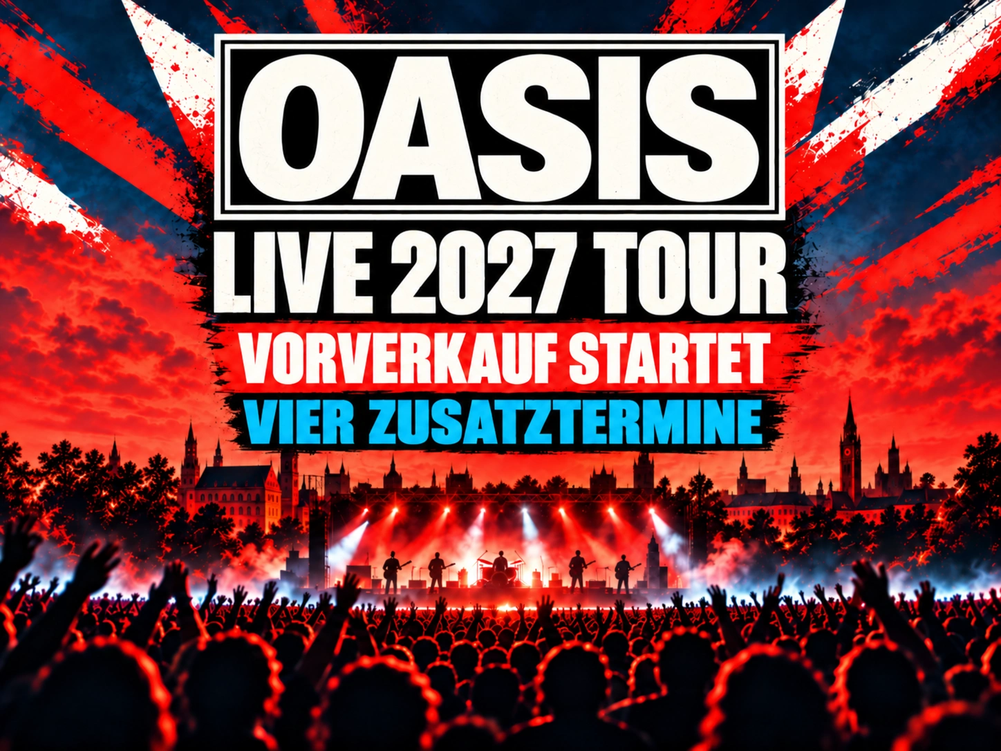 Oasis předprodej startuje: Oznámeny čtyři doplňkové termíny – Mnichov získá třetí show v Allianz Areně