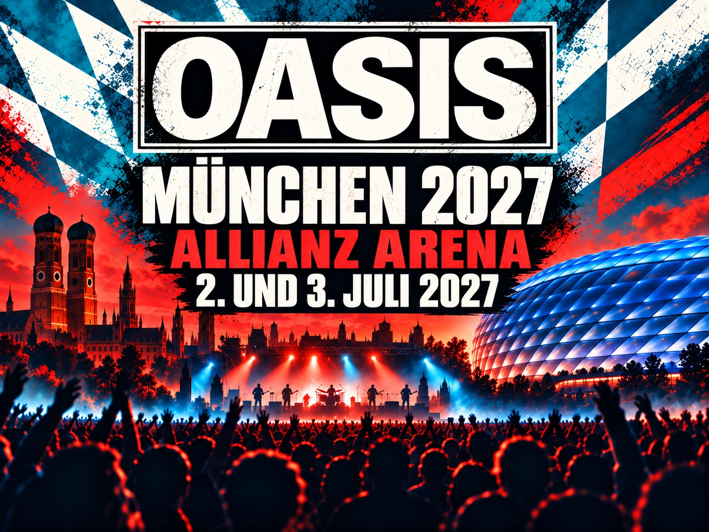 Oasis se vracejí do Německa: Koncerty v Mnichově 2027 v Allianz Areně oficiálně potvrzeny