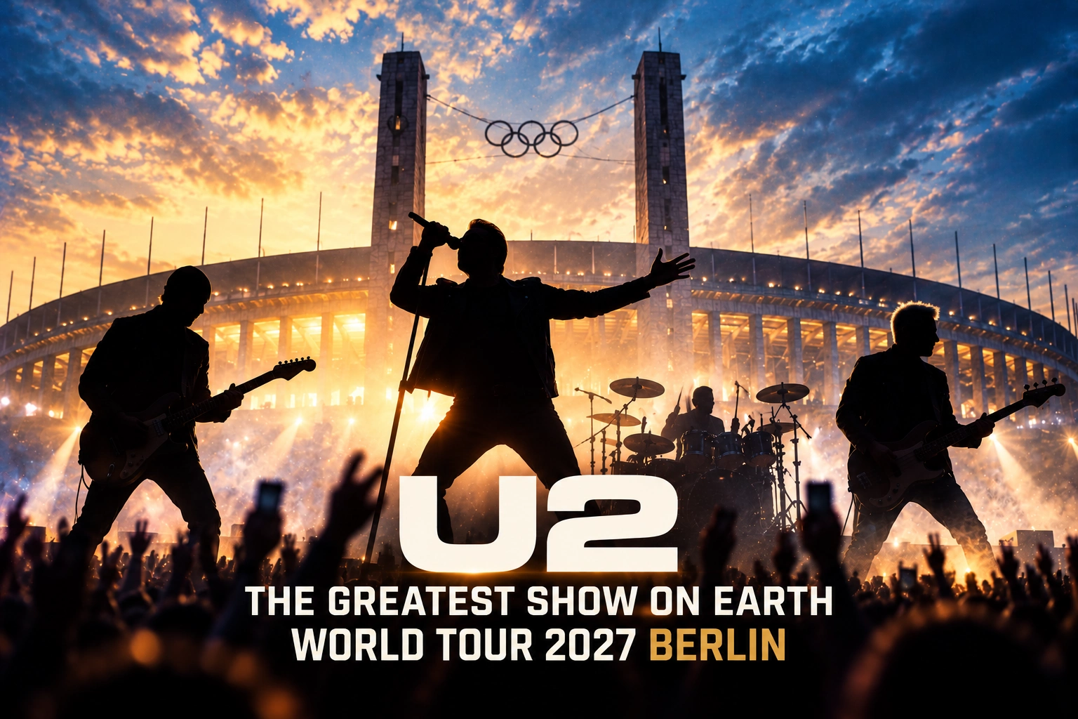 U2 Berlín 2027: Jediný koncert v Německu v Olympijském stadionu potvrzen